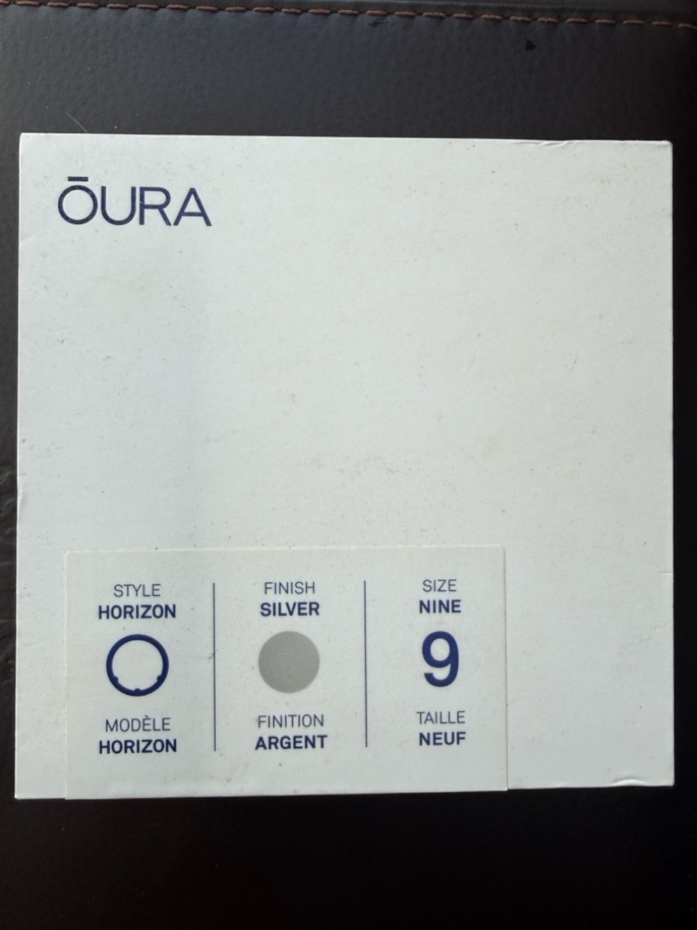 Oura Horizon Silver Ring Box with Branding